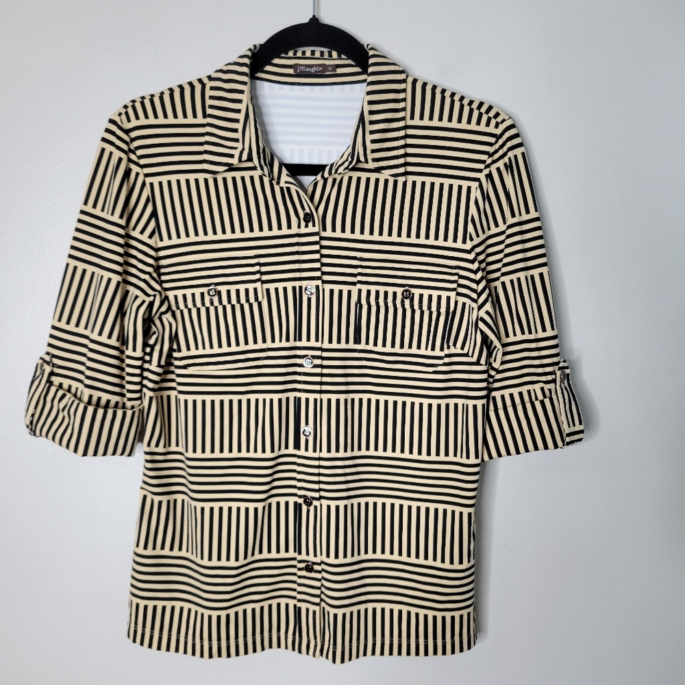 J. McLaughlin Monroe Catalina Cloth Button Up Blouse